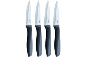 Glad Paring Knife Set, Pack of 4 | Sharp Stainless Steel Blades with Non-Slip Handles | 3.5-Inch Kitchen Knives for Cutting V