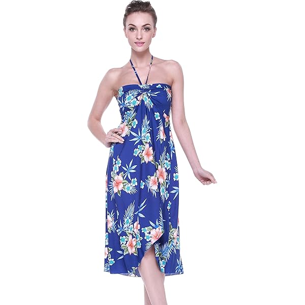 Women's Hawaiian Luau Halter Floral Print Halter Dress XS Midnight Bloom at Amazon Women's Clothing store Women's Hawaiian Luau Halter Floral Print Halter Dress XS Midnight Bloom at Amazon Women's Clothing store
