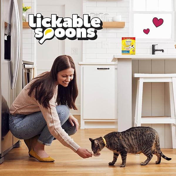 TEMPTATIONS LICKABLE SPOONS ADULT WET CAT TREAT, 10 GRAMS, VARIETY PACK OF 24