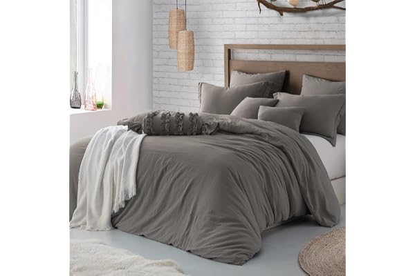 Swift Home Luxury Duvet Cover Set, Ultra Soft, Wrinkle Resistant, All Season Bedding with Zipper Closure & Corner Ties, Easy