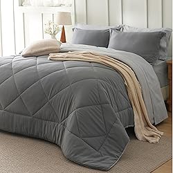 Bedsure Queen Comforter Set - 7 Pieces Reversible