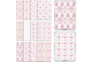 Rngmsi Insert Cardstock for Clear Case - 12 Pcs Coquete Bow Cardstock Inserts Compatible with Kindle Paperwhite 11th-12th, 6.