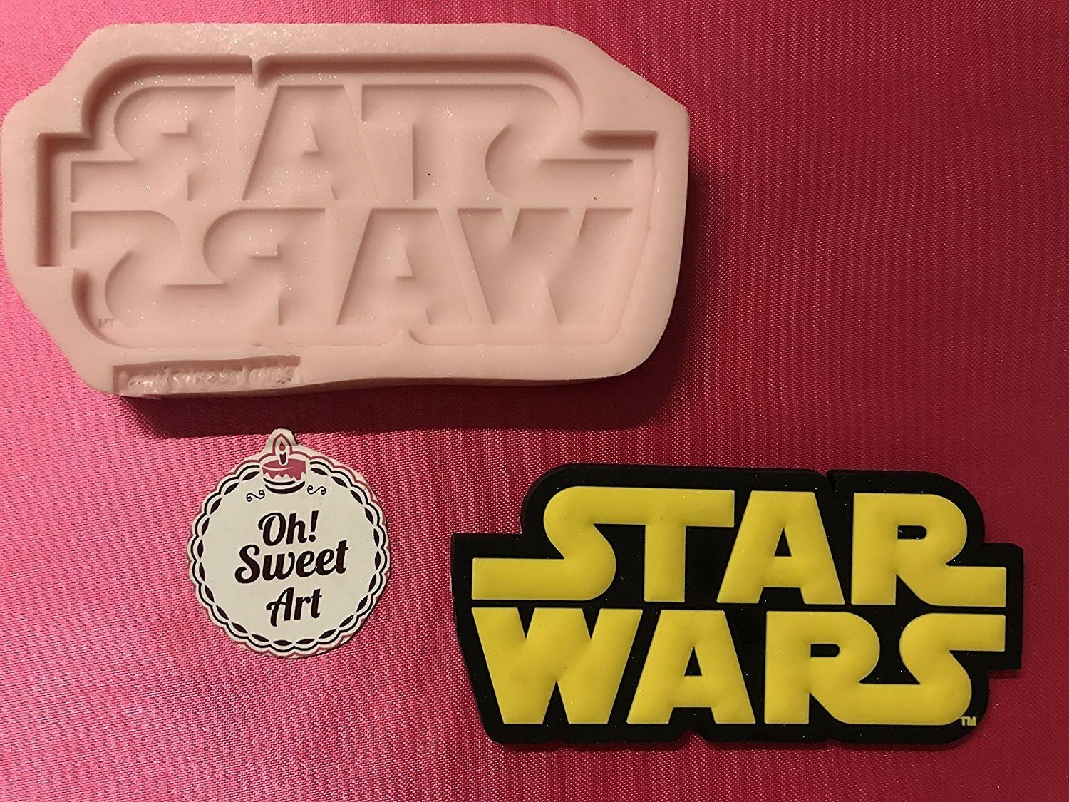 Amazon Com Star Wars Logo Measurements Second Picture No Returns Silicone Mold By Oh Sweet Art Kitchen Dining