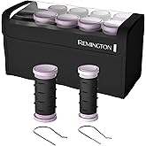 Remington Compact Ceramic Hot Rollers, 10-Piece Hair Roller Set | For Long and Short Hair, Dual Voltage for Worldwide Use, Includes Color-coded J-clips, Reduces Frizz and Boosts Shine