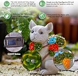 Goodeco Solar Garden Dog Statue with Succulent 7 LED Lights 19.5cm view 4