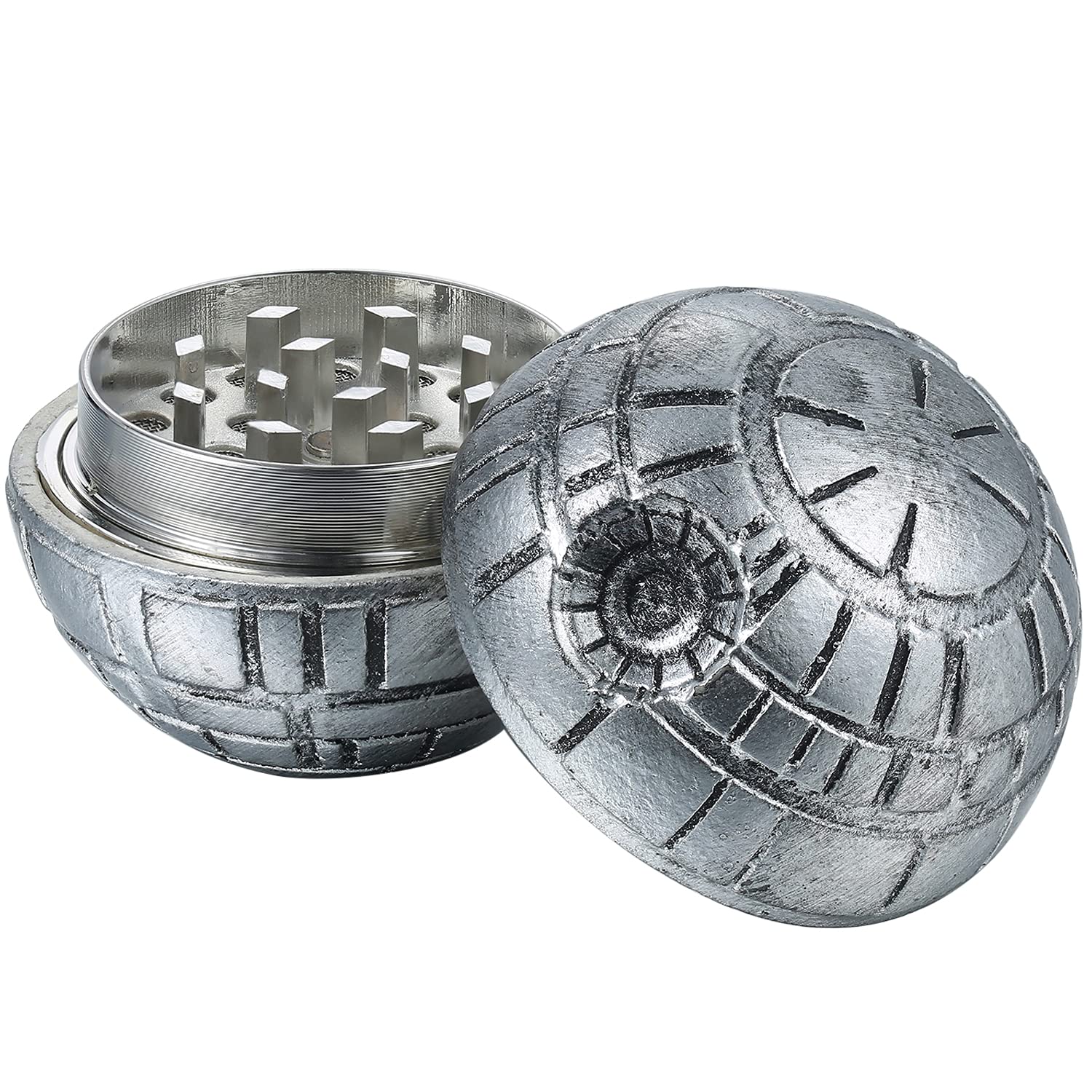 Cartoon Ball Herb Grinder,Spespo Spiece Milll,3 Parts 55 mm Portable Zinc Alloy Grinder