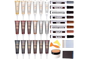 A-HEYIDA Wood Floor Scratch Repair Kit - 40 Sets - Furniture Repair Kit Wood Markers, Hardwood Repair Kit Wood Filler for Scratches Stains Holes - Touch Up Any Wood, Laminate, Cabinet, Door, Table