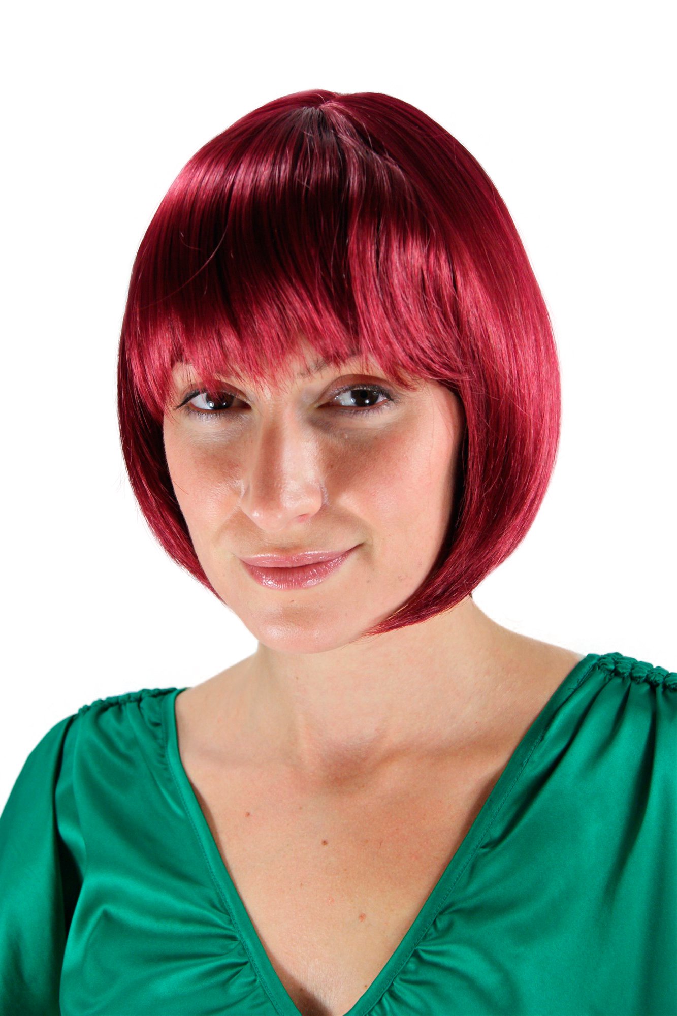 SEXY Lady Fashion Quality BOB Page WIG Short RED aubergine 703-39 Swing Cabaret Burlesque 20s Berlin Parrucca Peluca โ image 1
