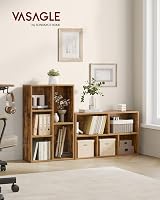 VASAGLE Bookcase 5 Compartments Rustic Brown LBC025X01 Storage Shelf view 2