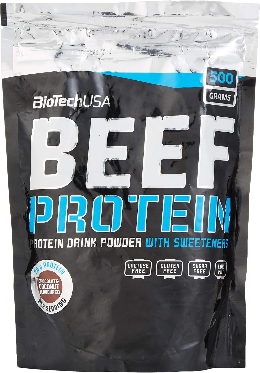 BioTechUSA Beef Protein, Chocolate Coconut, 500 g, 500 g (Pack of 1)