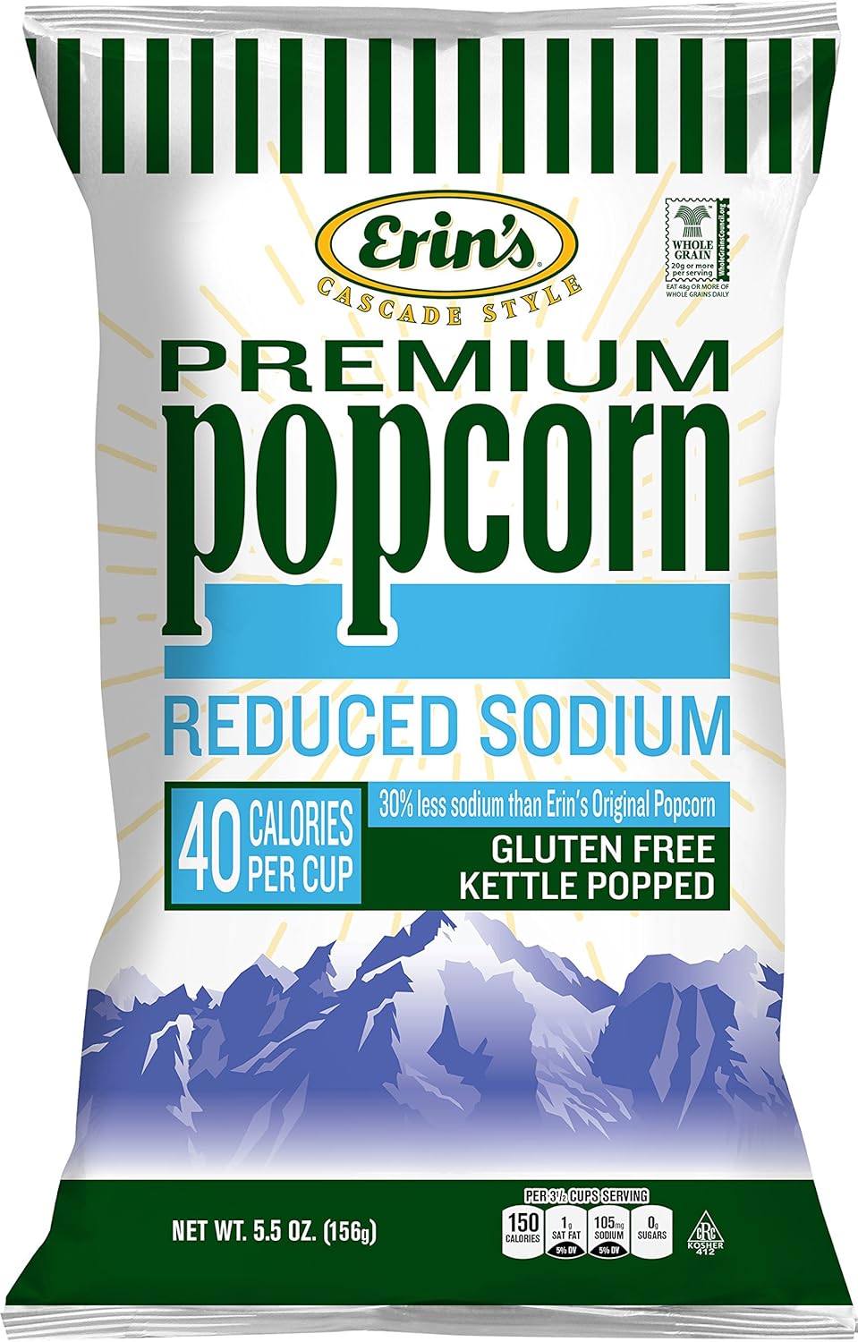 Erin's Reduced Sodium Popcorn, 5.5 oz