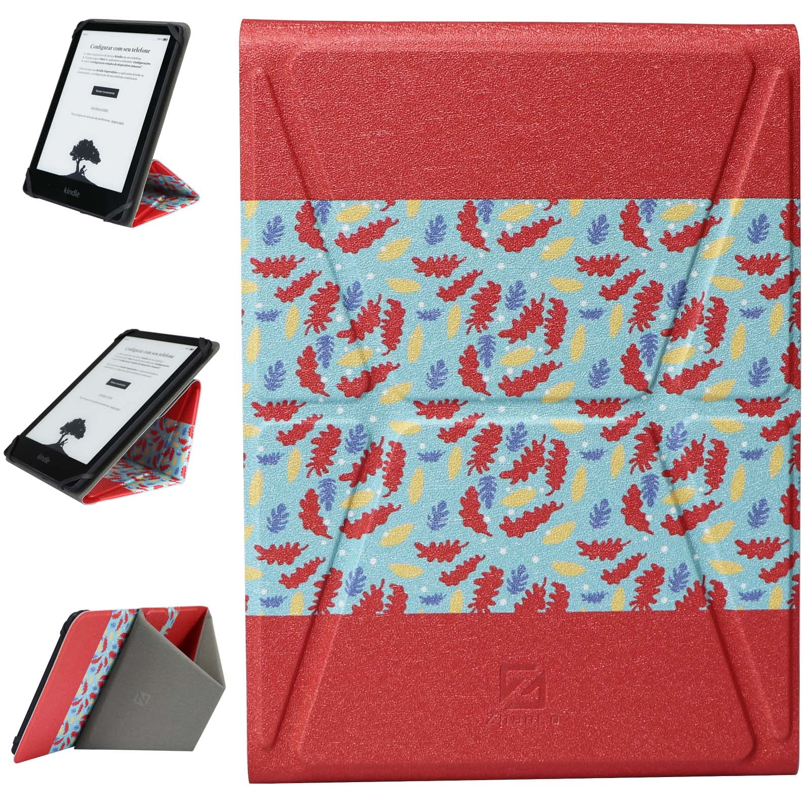 ZhaoCo Universal Case for 7'' Kindle, 6.8" Kindle Paperwhite - Leaf