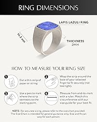 RTZN® Lapis Lazuli Ring for Men — Premium Silver