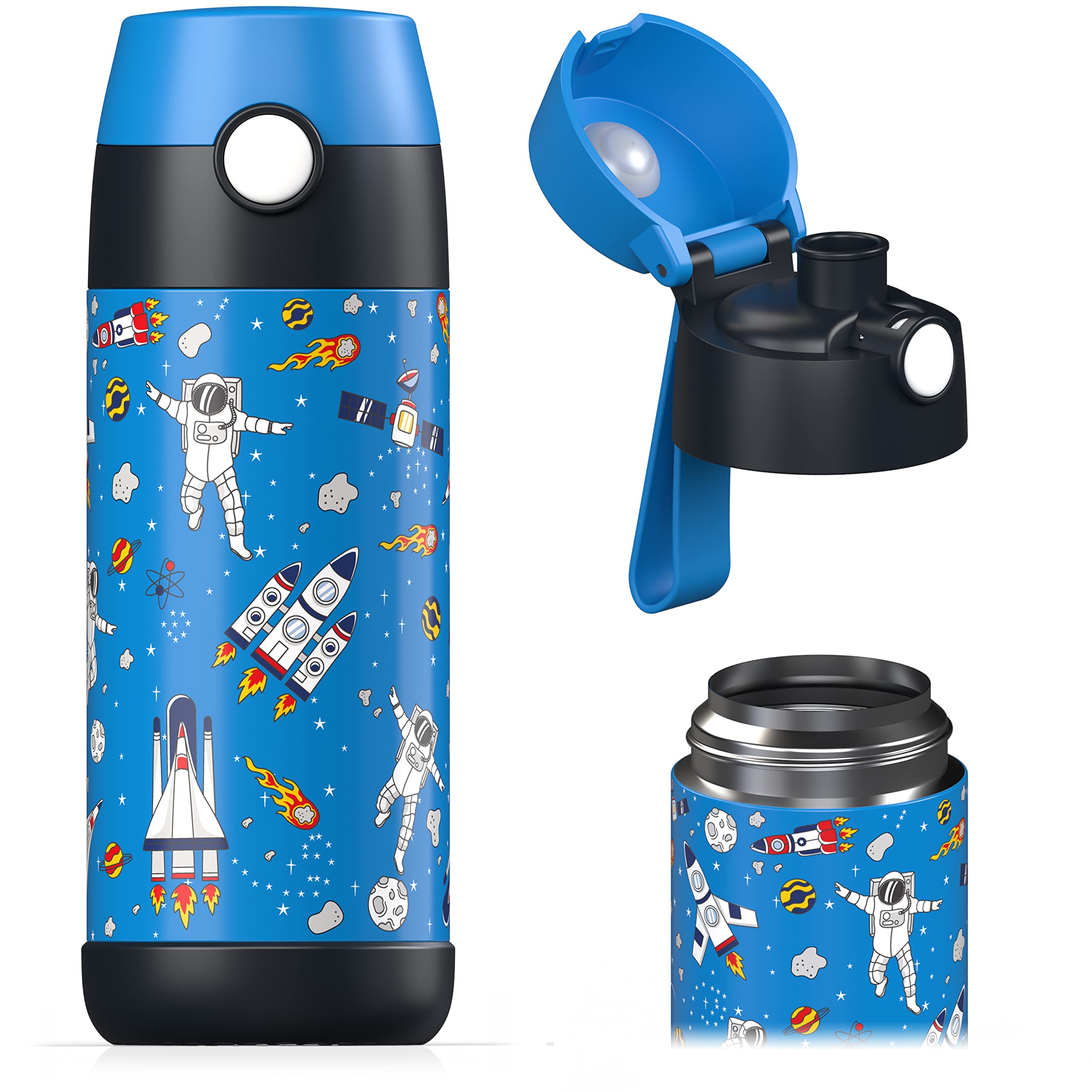 JARLSON® Kids Water Bottle - Insulated Stainless Steel, 350ml, Vacuum Insulated, Leakproof, Kids Bottle