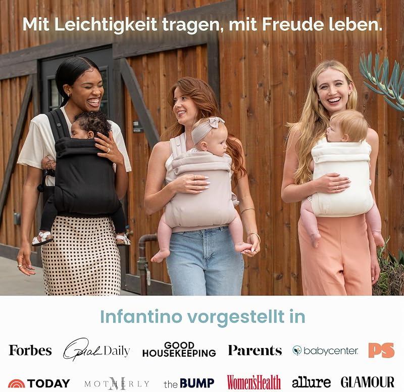 Honey Blossom Babytrage, Ergonomisch, M-Position, Gleitsitz, Kreuzträger, 3,2–18,1 Kg, Toasted Almond
