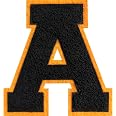 SOYCEV 4.5 Inch Varsity Letter Patches – Chenille Iron-On Letters For Jackets, Hoodies & Bags – Preppy Style