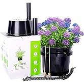 GroTech Garden GoFern Self Watering Hanging Planter - Hanging Planters with Sleek Back Design - Sturdy Chain Hanger Basket with One Gallon Reservoir for Ferns, Cascading Flowers, &amp; More - (Set of 2)