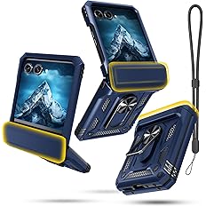 Janmitta Compatible with Moto Razr 2024/2025 Case,Razr+ Plus 2024/2025 Case with Lanyard+Hinge Protection+Finger Ring Holder 