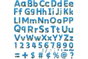 CHIAZLLTA 266 Pcs Letters Combo Pack Set Ocean Sea Chalkboard Classroom Letters Ocean Under The Sea Letter and Number Accents for Kids Bulletin Board Display Home School Classroom Decor