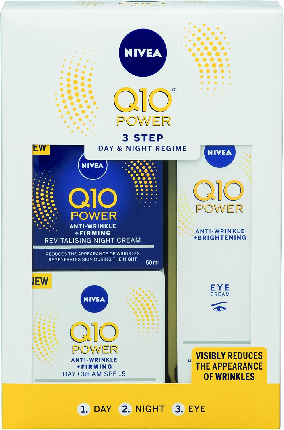 NIVEA Q10 Power Regime Gift Pack, Anti-Wrinkle Gift Set including 3 NIVEA Power Products