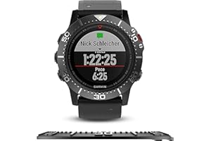 Baihui Stainless Steel Bezel Ring Compatiable with Fenix 5X Watch Bezel Ring Adhesive Cover Anti Scratch & Collision Protector for Watch Accessory (Black - Not Fit Fenix 5 / 5X Plus)