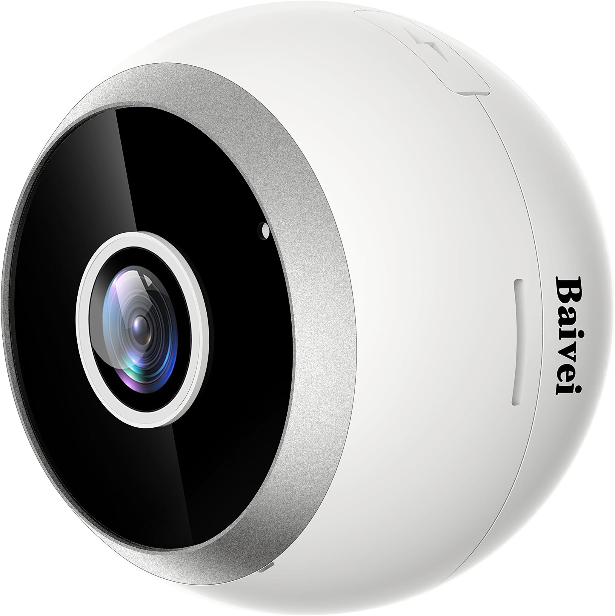 Baivei 960P Wireless WiFi IP Panoramic Fisheye Lens Camera 360 Degrees for Home Security System Baby Camera&Pet Monitor,Two Way Audio,Motion Detection,Night Vision(White)
