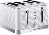 Russell Hobbs Inspire 4 Slice Toaster Extra Wide Slots 1800W White