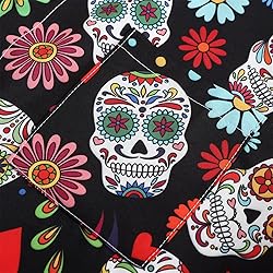 KYKU Sugar Skull Shirts for Men Soft Button Down