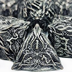 HAOMEJA Metal Polyhedral Dice Leaf Vine Set DND