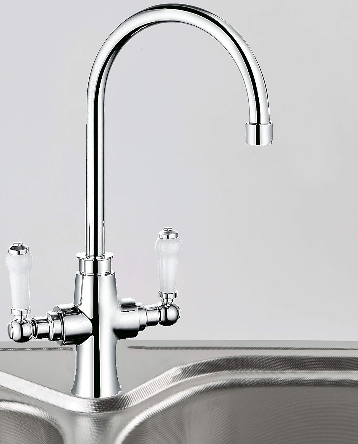 Keenware KKT563 Victorian Style Kitchen Tap, Chrome BigaMart
