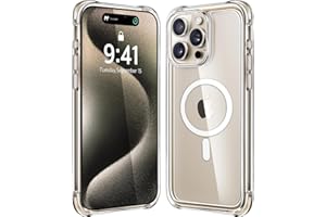 Mkeke Magnetic Designed for iPhone 15 Pro Case, Compatible with Magsafe, Yellowing Resistant, Military-Grade Drop Protection, Shockproof Phone Case for Apple iPhone 15 Pro 2023