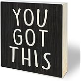 Funny Wooden Sign, You Got This, Desk Table Decor, Gifts For Colleagues, Bosses And Besties, Inspirational Gifts, Motivational Decor, Women Office Home Decorations And Accessories(5x5 Inches)-A04