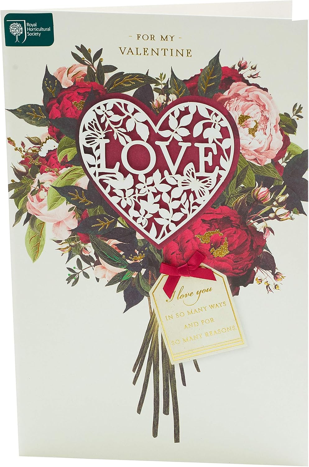 Valentine's Day Card, Card for My Valentine Valentine's Day Card for Her Floral Bouquette Card, Romantic Card - Image 5