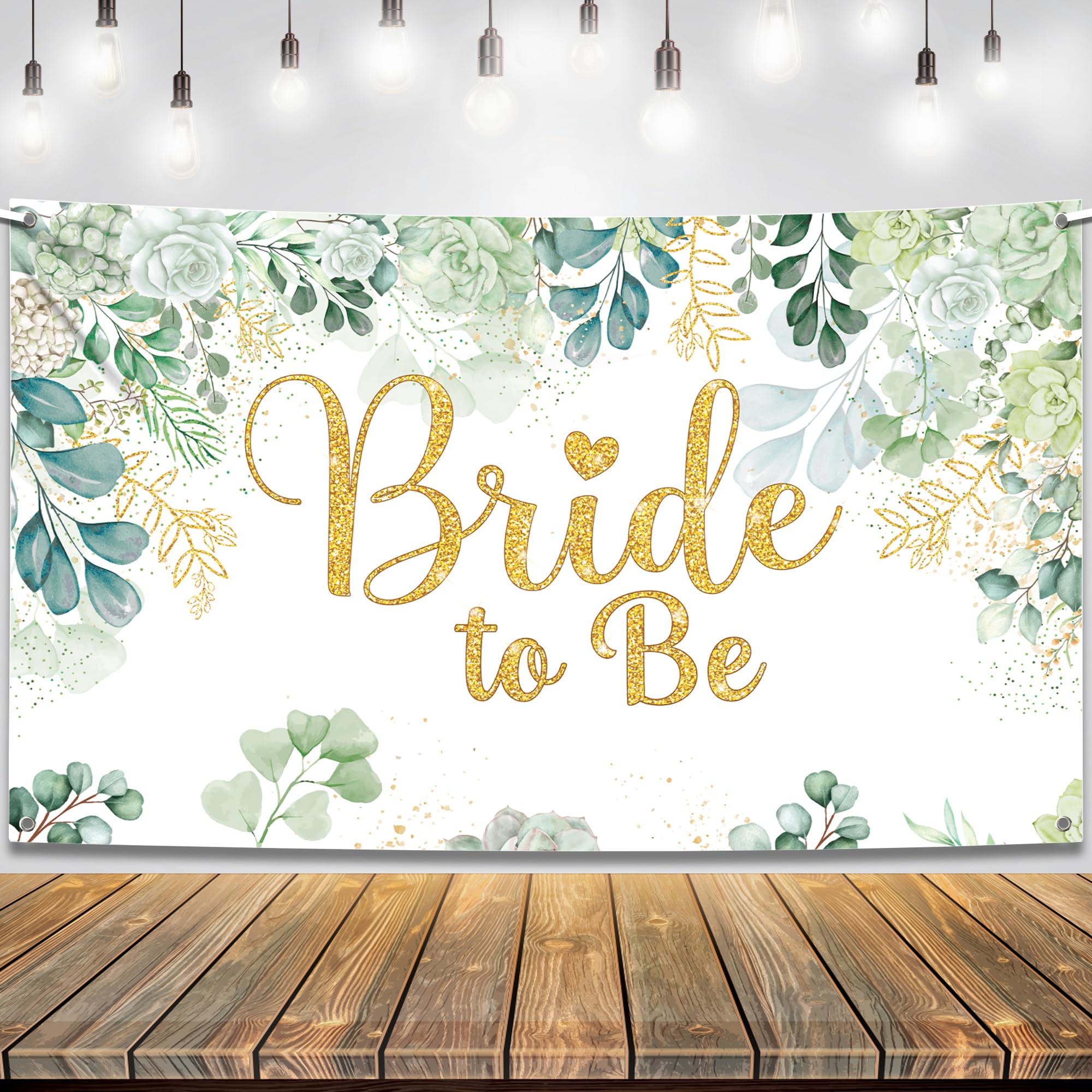 Bride To Be Gold Poster Banner - DE