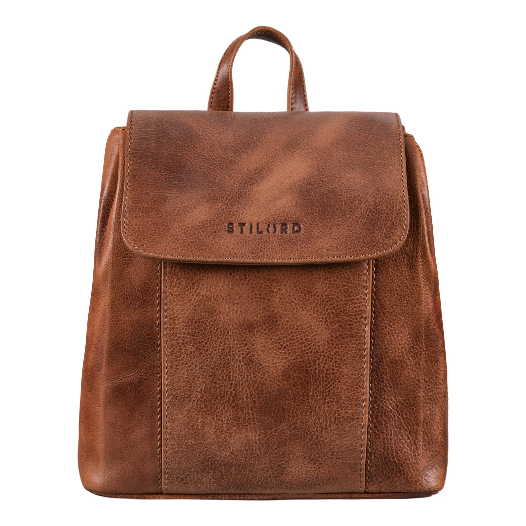 STILORD "Fiona" Leather Backpack Women – Vintage Handbag-Backpack - Elegant Daypack & Rucksack for Work, University & City Genuine Leather Colour:Napoli - Brown