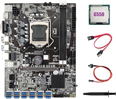 Lodokdre B75 ETH Miner Motherboard 12 PCIE to USB3.0 G550 CPU DDR3 LGA1155