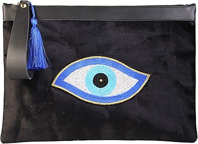 black velvet clutch bag
