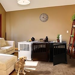 Casual Home Wooden Large Pet Crate, End