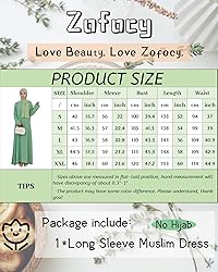 Zofocy Solid Color Women Abaya Modest Muslim Prayer