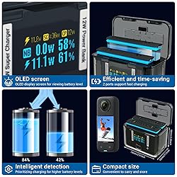 CYNOVA Insta 360 X4 Battery Charger for Insta360 X4