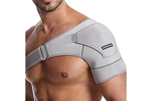 KMEIVOL Komoko Shoulder Brace, Rotator Cuff Support Brace with Ice Pack Insertion Capability, Pressure for Preventing Strains and Dislocation, Alleviating Shoulder Pain, Adjustable Fit for Men and Women