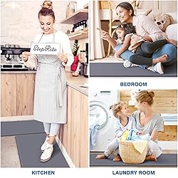 StepRite Kitchen Mats, 2PCS Kitchen Rugs, Cushioned