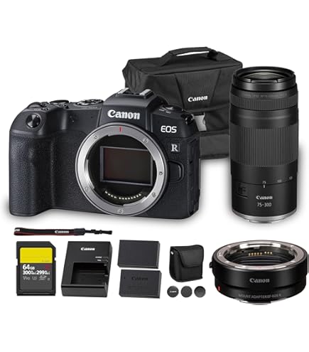 Amazon.com : Canon EOS RP Camera Bundle with 24-50mm + 75-300mm +