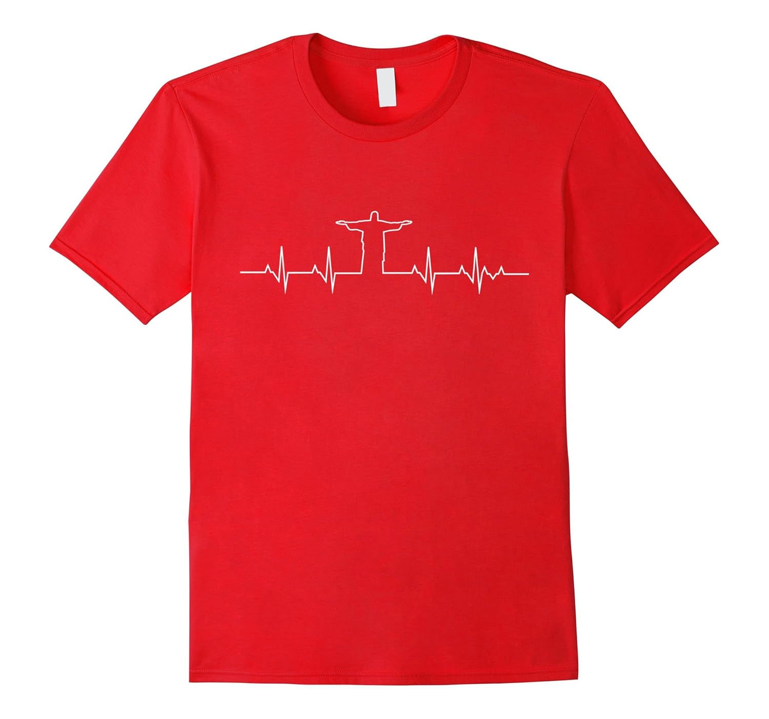 Christian and Catholic T-Shirt - Jesus Saves Heartbeat-ANZ