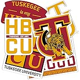 Desert Cactus Tuskegee University Sticker Golden Tigers Sticker Vinyl Decals Laptop Water Bottle Car Scrapbook (T2 HBCU-A)
