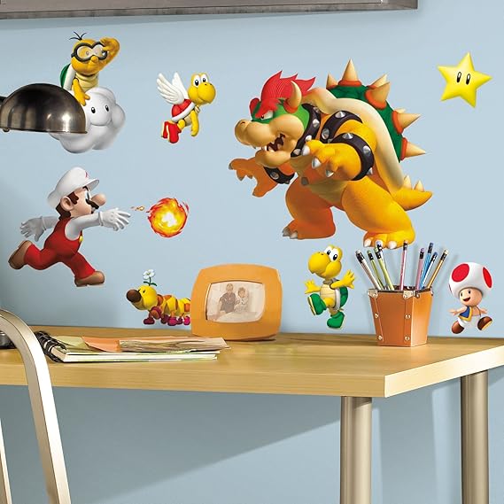 RoomMates Repositionable Childrens Wall Stickers Nintendo Super Mario Amazon.co.uk Kitchen & Home