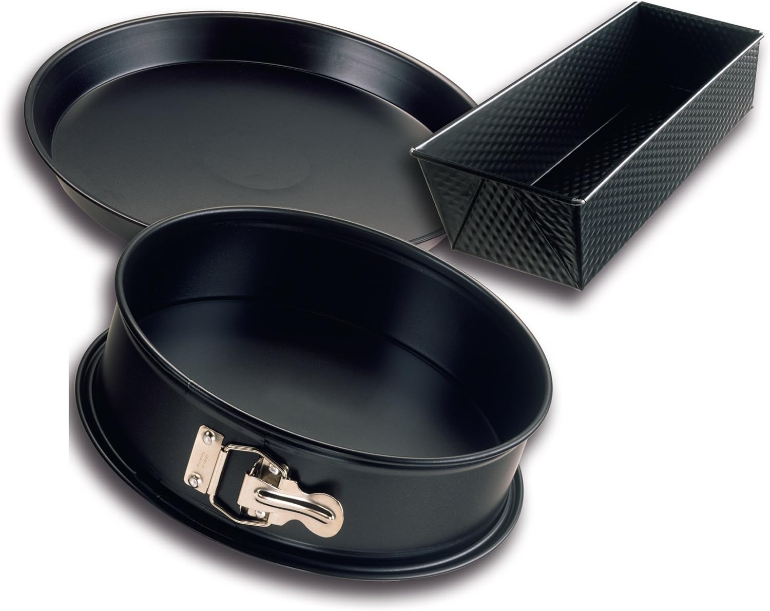 KAISER Classic baking pan set, 3piece Ø 26cm springform pan, 30cm loaf cake pan, Ø 30cm fruit