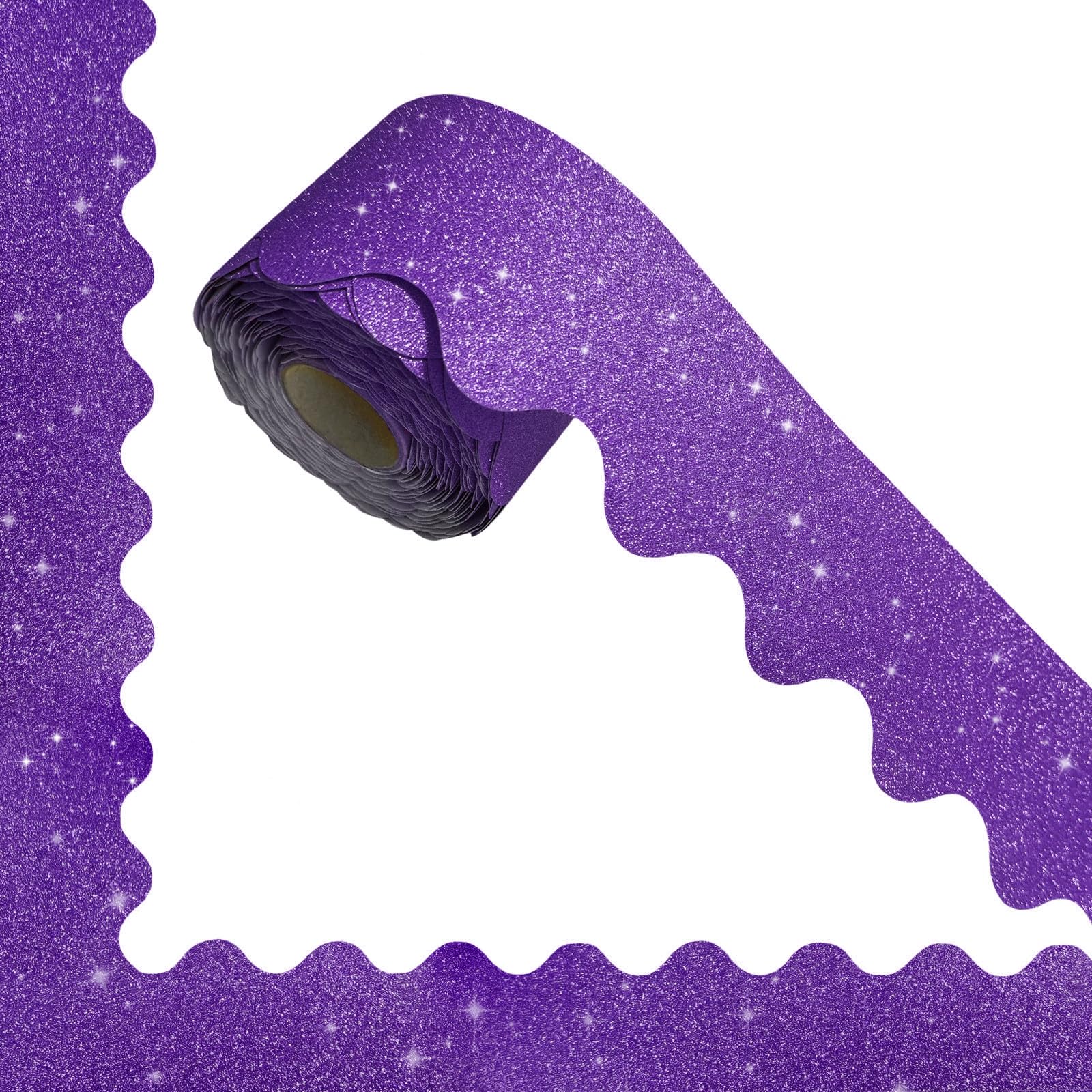 Photo 1 of 69Feet Bulletin Board Borders, Board Trims Shiny Decorative Border Trims Sparkle,Classroom Decor,Poster Board,Whiteboard,Wall Decoration,Party, Decoration with Classroom Border Panel(Deep Purple)