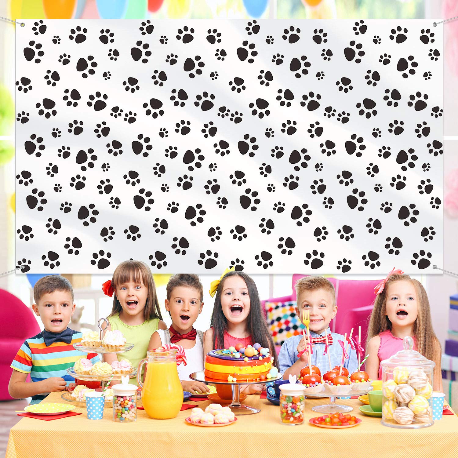 Best paw print table cloth
