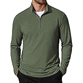 COOFANDY Men's Quarter Zip Pullover Sweatshirt Mock Neck Golf Shirts Casual Long Sleeve Shirt